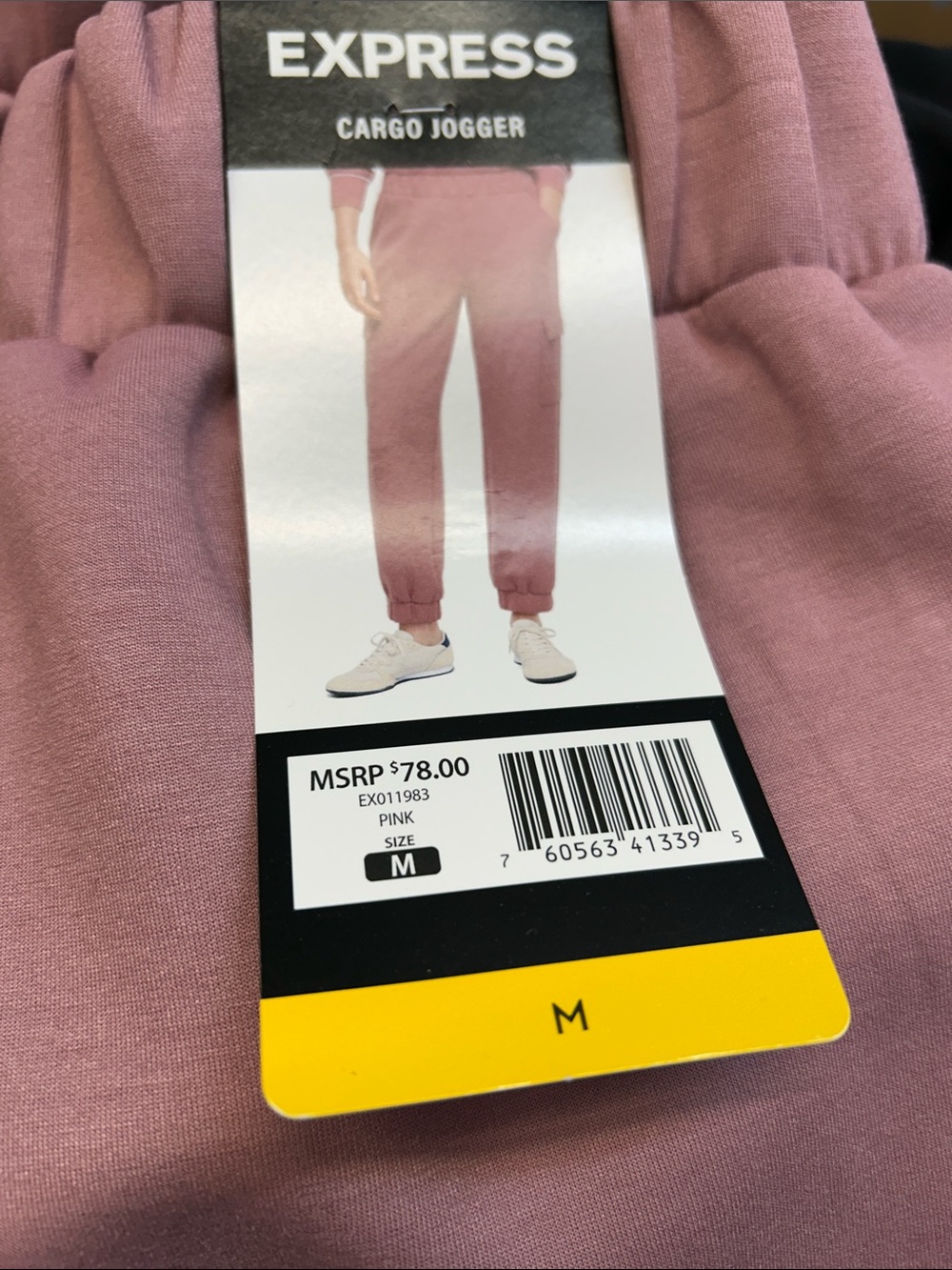 Express Dusty Pink Cargo Joggers